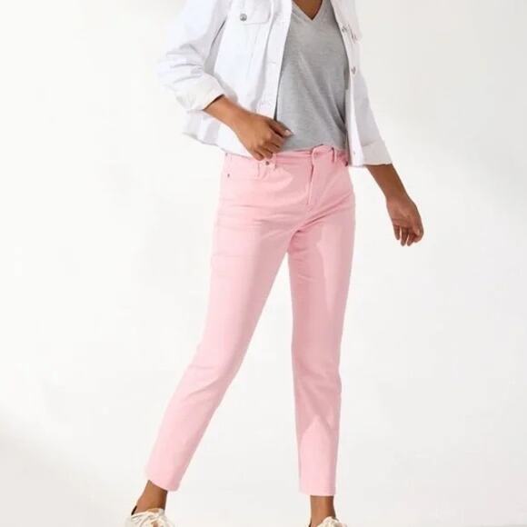TOMMY BAHAMA Pink Boracay Beach High-Rise Ankle Jeans SIZE: 10 EUC - Picture 1 of 7